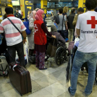 Llegada al aeropuerto Adolfo Suárez Madrid-Barajas de los refugiados sirios procedentes del Líbano.