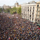 Concentración en la plaza de Catalunya de Barcelona.