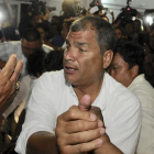 El expresidente ecuatoriano, Rafael Correa, el pasado febrero