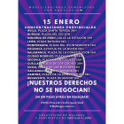 Cartel de convocatoria de la concentración en León.