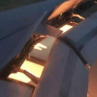Imágenes de las llamas en el ala derecha del avión que transportaba a la selección de fútbol de Arabia Sau