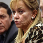 Antonio María Sáez, Isabel Carrasco y Guillermo García, ayer, en la Diputación.