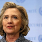 Hillary Clinton, el pasado 10 de marzo, en una rueda de prensa en Nueva York.