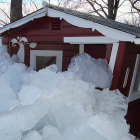 Una casa rodeada de hielo el pasado domingo, en Minnesota.
