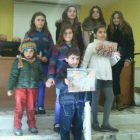 Los niños premiados en el concurso de dibujos.