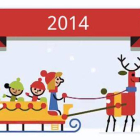 Imagen del 'doodle' de Google, 'Frohes fest 'tis the season'.