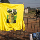 Una camiseta con una imagen del presidente, Zuma.