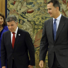 El presidente de Colombia, Juan Manuel Santos, y el rey Felipe VI.