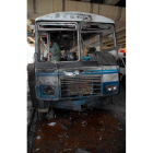 Imagen del autobús, objetivo del atentado terrorista.