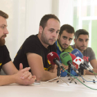 Presentación de la protesta de los forestales de Castilla y León, ayer, en Valladolid.