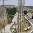 Vista de la separación entre Melilla y Marruecos por donde saltaron los inmigrantes