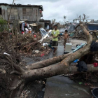 Imagen del deterioro producido por el tifón el la ciudad de Tacloban.