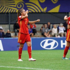La futbolista Patricia Guijarro celebra un gol en el Mundial sub-20.