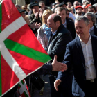 Urkullu, durante la celebración del Día de la Patria vasca. TOÑA