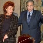 Waltraud Meier, junto a Plácido Domingo en marzo pasado