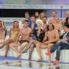 Los participantes del concurso de Tele 5 '¡Mira quién salta!'.