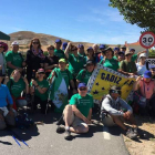 Los peregrinos de la asociación cardíaca Trébol de Corazones de Cádiz llegarán hoy a León. DL