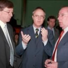 Los ministros de Economía de Alemania, Luxemburgo y España, en una foto de archivo