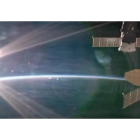 Puesta de sol desde la Estación Espacial Internacional.