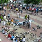 Foto de archivo de participantes en una edición pasada del Día de la Bici en Villaquilambre.