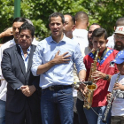 Juan Guaidó, presidente interino de Venezuela en un evento masivo.