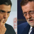 Pedro Sánchez y Mariano Rajoy.