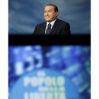 Berlusconi, en la grabación de un programa