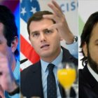 Pablo Casado (PP), Albert Rivera (Ciudadanos) y Santiago Abascal (Vox).