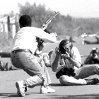 Fotograma del impactante vídeo de presentación para la próxima visita del fotoperiodista James Nachtwey.