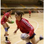 Las jugadoras leonesas durante un entrenamiento