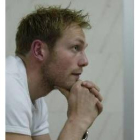 Kasper Hvidt, en un momento de la entrevista realizada ayer tras el entrenamiento en el Palacio