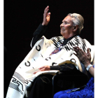 La cantante mexicana Chavela Vargas, ayer, en el escenario.