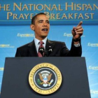 Obama, en el Desayuno de Oración Nacional Hispano.