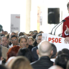 Tino Rodríguez, durante su intervención en el mitin socialista.