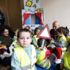 La edil Vera López y Diez, ayer por la mañana en la escuela infantil de Armunia.