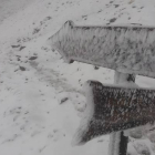 Imagen de la nieve que ha caído en Collado Jermoso