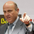 Luis de Guindos, en un momento de su intervención de ayer.