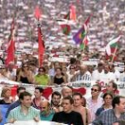 Aspecto de la manifestación celebrada ayer en Bilbao