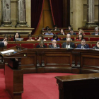 Torra ayer, en el Parlamento de Cataluña.