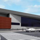 Imagen virtual de la estación provisional del AVE,cuyas obras avanzan para que funcione en primavera