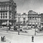 Vista de la plaza de Santo Domingo en los años sesenta, cuando la ciudad acogió parte de estas Jornadas Literarias