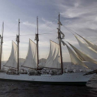 El Juan Sebastián Elcano, buque escuela de la Armada Española, en una imagen de archivo.