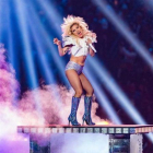 Lady Gaga, en su actuación en la Super Bowl.