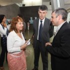 Pilar Marqués, Jorge Vega y Santiago Macías, ayer.