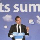 El presidente Rajoy durante su intervención en la clausura de la convención de su partido.