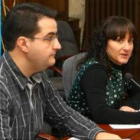 Javier García Bueso y Susana Téllez, ayer durante la presentación del ciclo de exposiciones en el co