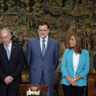 Mariano Rajoy, Ana Mato y los representantes de las asociaciones médicas.