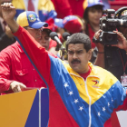 Nicolás Maduro, después de inscribirse como candidato presidencial.