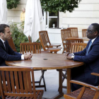Macron se reúne con su homólogo senegalés Sall. YOAN VALAT