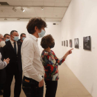 Cecilia Orueta, junto a García, Morán y López, ayer, durante el acto de presentación. JESÚS F. SALVADORES